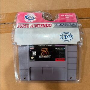 Mortal Kombat 3 Super Nintendo SNES Cartridge w Original